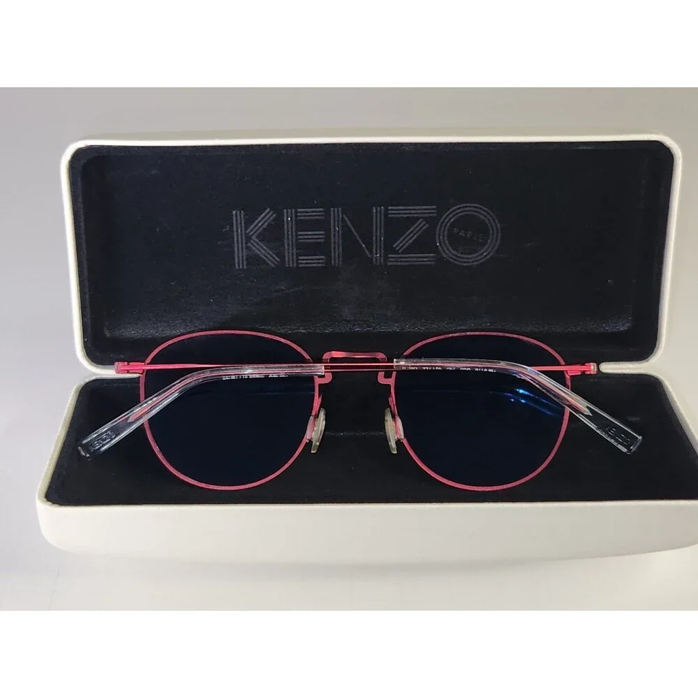 Kenzo Sunglasses KZ 5118 Metallic Red Made In France Lightweight Metal Frames